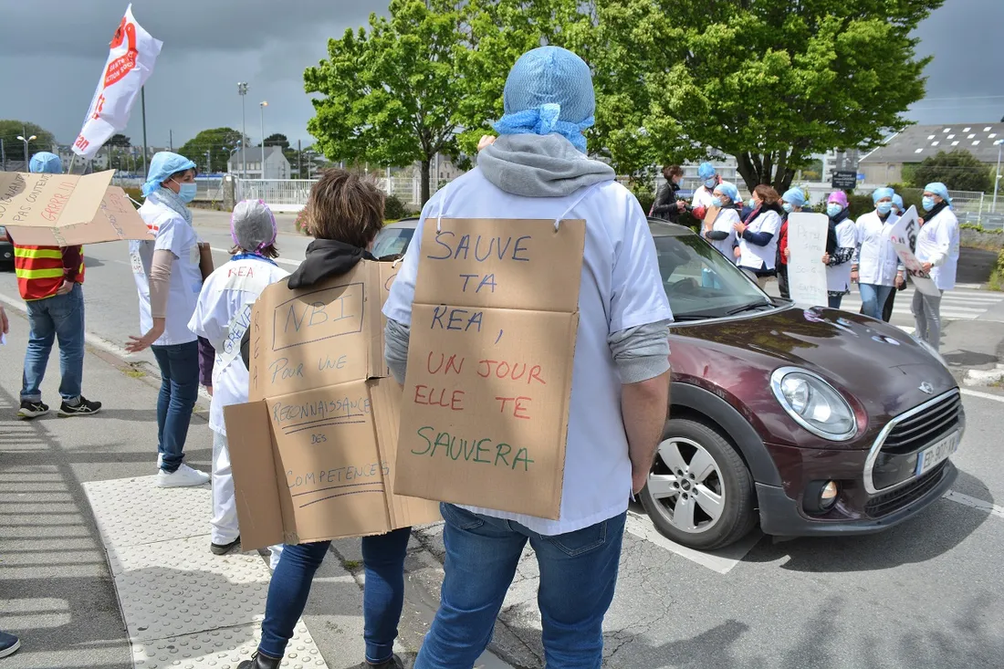 Manifestation des soignants des services de réanimation - Vannes - Mai 2021